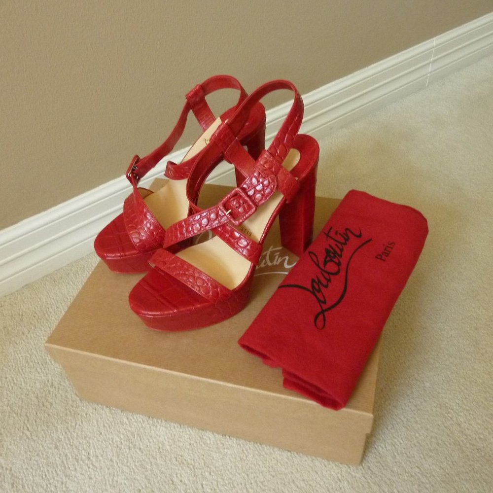 Christian Louboutin 'Selima Alta' Leather Sandals